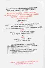 Oeuvres : Sagesse - La Bonne Chanson - Parallèlement - Jadis Et Naguère - Poèmes Saturniens - Romanc