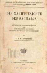 Die Nachtgesichte des Sacharja : Studien zur Sacharjaprophetie und zur jüdischen Geschichte im erste