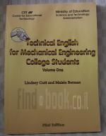 ספר לימוד אנגלית טכנית לתלמידי מכללות מגמת מכונות